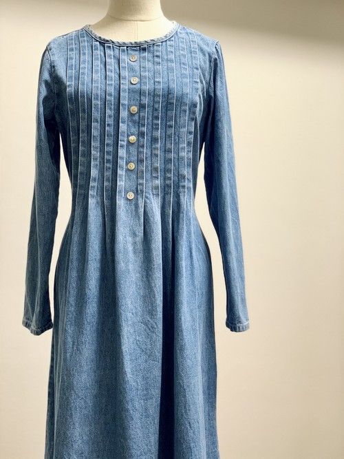 Vintage Denim Dress Made In USA | CORNER