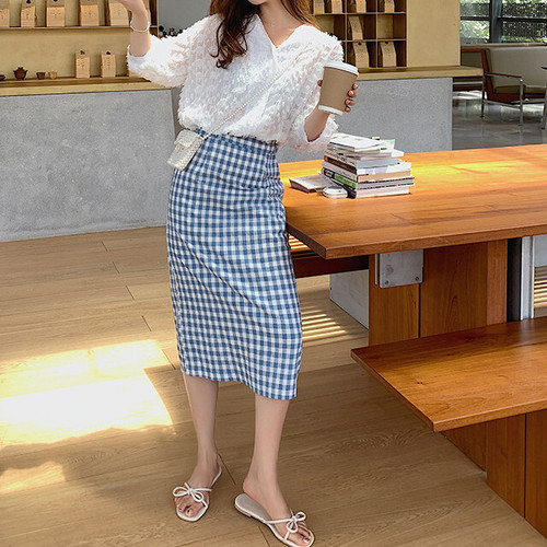 ギンガムチェック ミモレ ミモレ丈 タイト スカート かわいい Popsite3 レディース メンズ かわいい 可愛い かっこいい 運動 ダイエット アパレル 服 アクセサリーなど