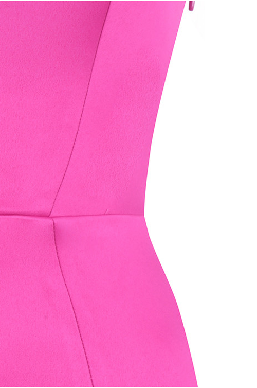 2 Colors２色 One Shoulder Mini Dress In Hot Pink ホットピンク ワンショルダーミニワンピ Nanako Wolford ナナコ ウォルフォード