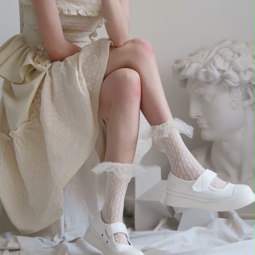 dot frill socks 2c's dot frill socks 2c's