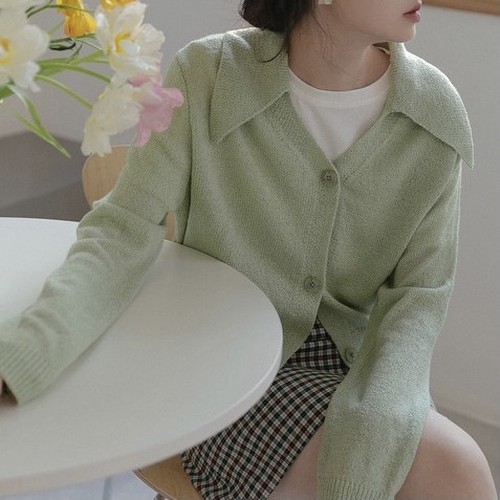 pistàcchio v cut cardigan pistàcchio v cut cardigan