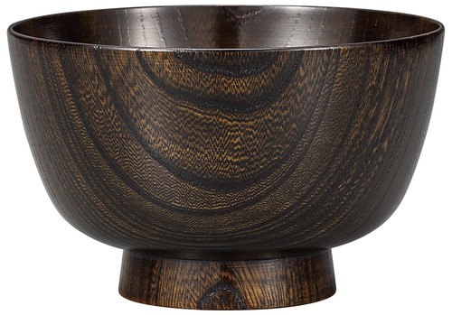 A36-16　4.5欅　切立大椀　黒拭漆