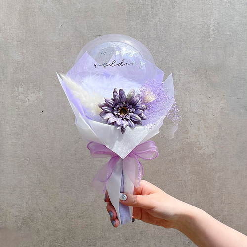 BALLOON FLOWER BOUQUET MINI - stella purple - BALLOON FLOWER BOUQUET MINI - stella purple -