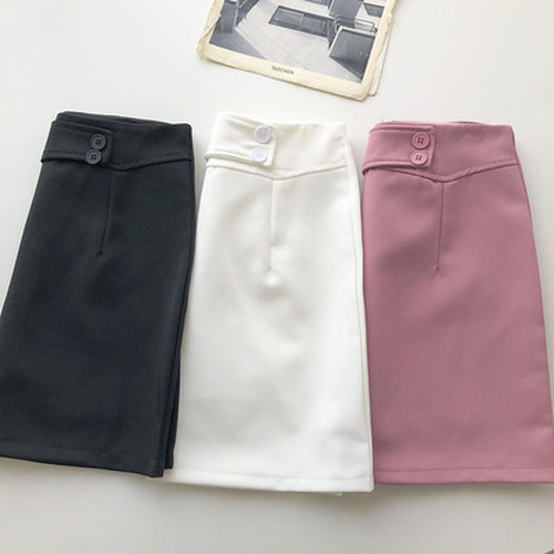 送料無料 スカート 女 夏 新品 レディース 韓国風 デザイン 感 ハイウエストスカート 走る 裾 A 韓国レディースファッション通販 Whidy