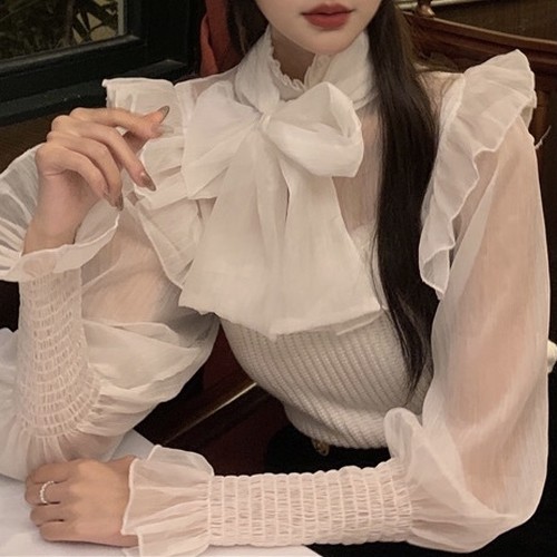 décolleté see through docking knit décolleté see through docking knit