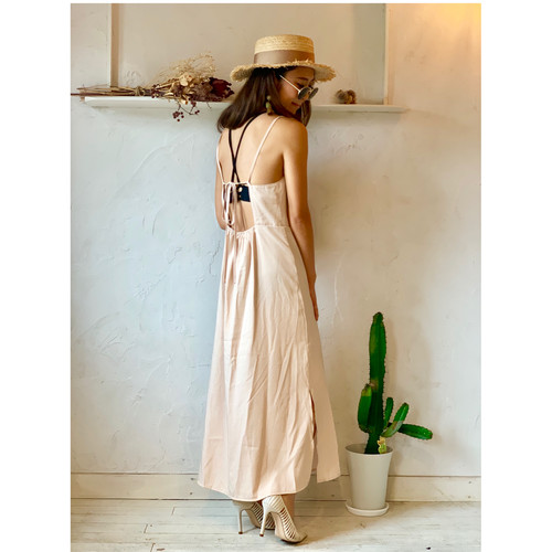 即納 背中あき バックデザイン サイドスリットワンピースa100 Sea Girl アンドシーガール