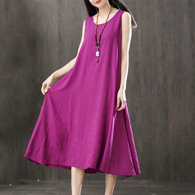 カラーバリエーション豊富 カジュアル きれいめ シンプル ナチュラル ワンピース ノースリーブ ミモレ ロング リゾート お呼ばれ デート お出かけ 女子会 大人 Select Shop Skry スクリー