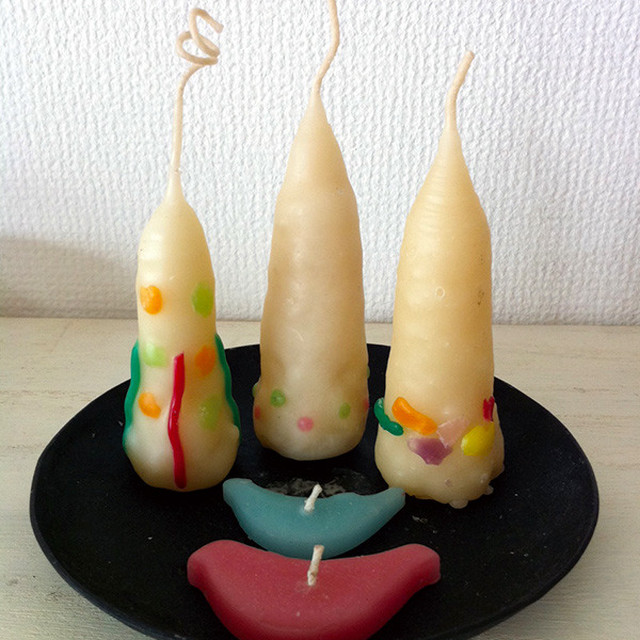 ミツロウねんど４色セット キャンドルの芯１本つき Wildtree