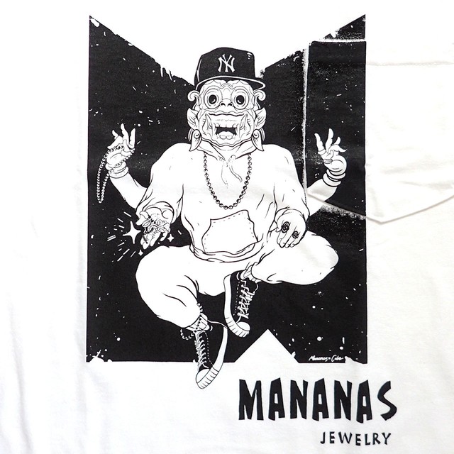 Mananas マナナス オリジナル プリントtシャツ Base Mag