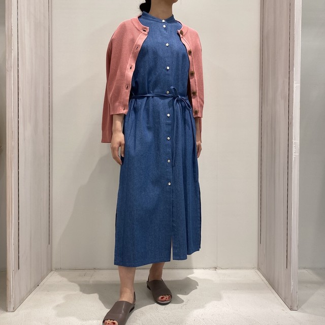 Sieste Peau デニムノースリーブシャツワンピース Hajouter Kushiro