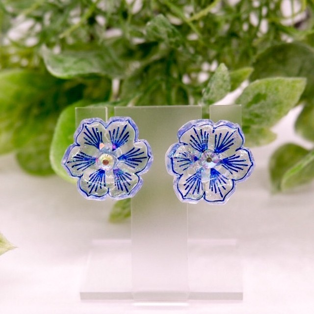 青 花光 ピアス K Nature