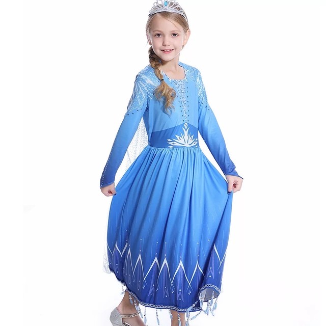 大人用 アナと雪の女王2 大人気 エルサドレスワンピース コスプレ 仮装 インポート子ども服 Hikari