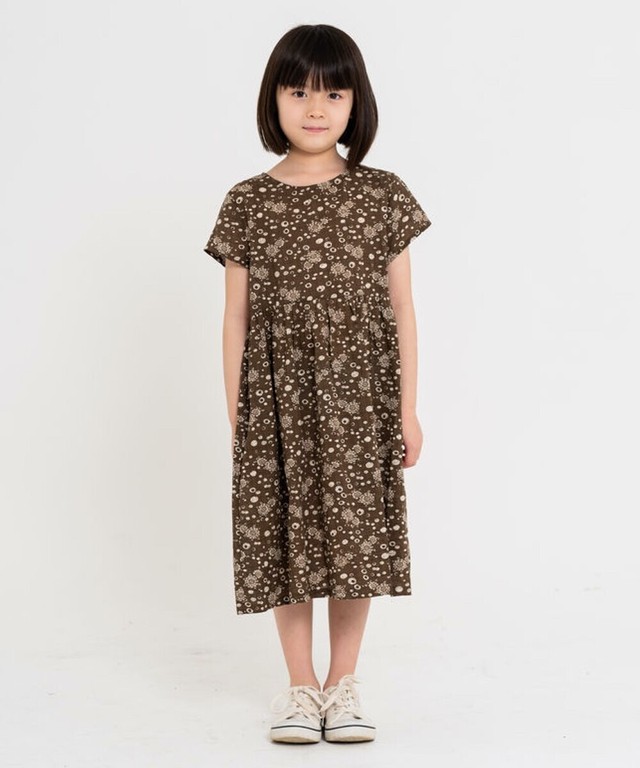 Riziereベイビーズブレスフラワープリントワンピース140 Regnbue