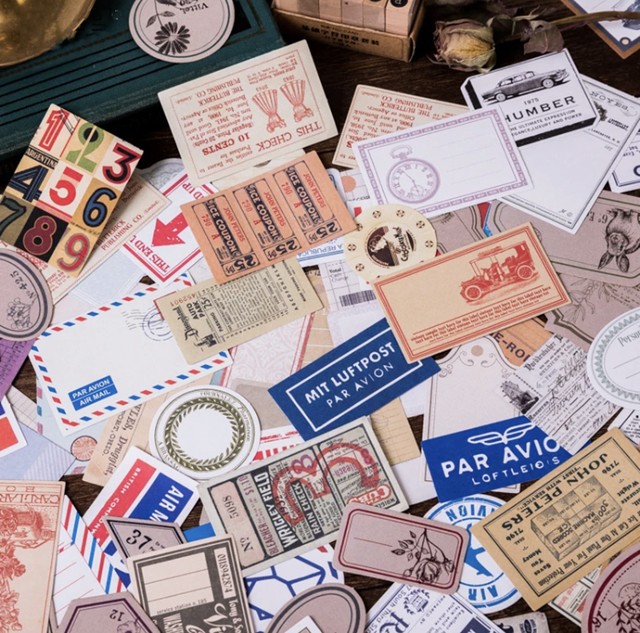 海外 箱 レトロポスター風 ヴィンテージ フレークシール ステッカー Honey Bee ハニービー