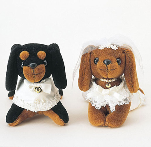 ミニチュアダックスのウェルカムドール 洋装 完成品ウェルカムドッグ 結婚式 犬のぬいぐるみ 幸せデリバリー リングピローなどの結婚式アイテム 手芸用品の通販