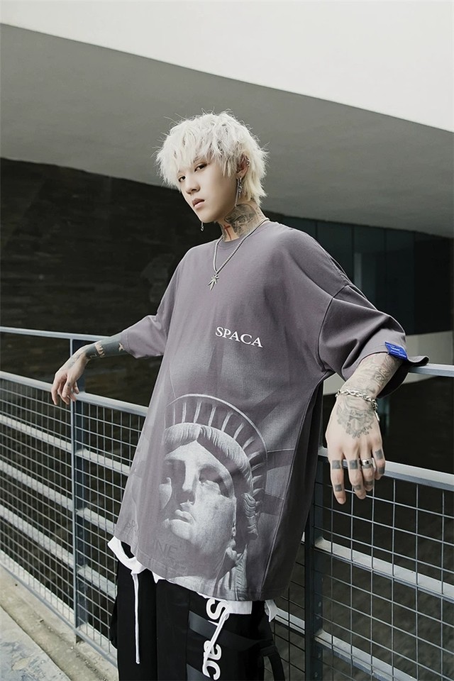 トップス プリント半袖韓国ストリート系ファッションtシャツ Momosale ド定番から最新のものまで網羅 ストリート系 ファッション専門店