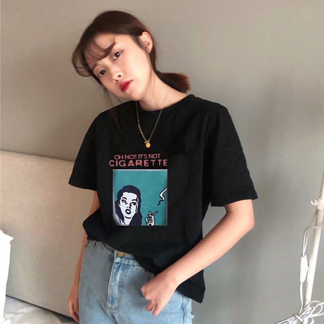 激安 夏 韓国風 原宿系 綿 ラウンドネック 半袖 Tシャツ トップス 75shops