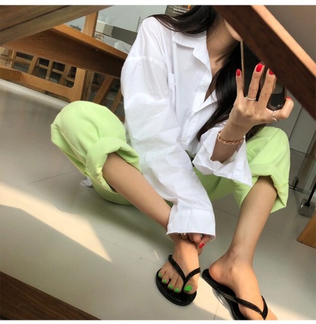 コットンパンツ レディースパンツ シャーベットカラー ロングパンツ 春夏 韓国ファッション カラーパンツ K0274 Shopmall To You