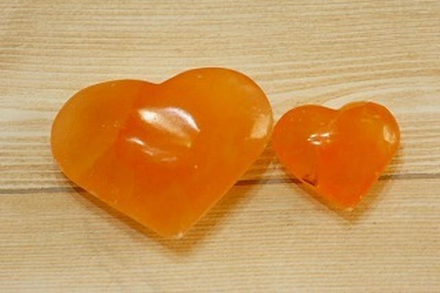 オレンジアラバスターハート 大 約137g 天然石 パワーストーンのクリスタル ドリーム