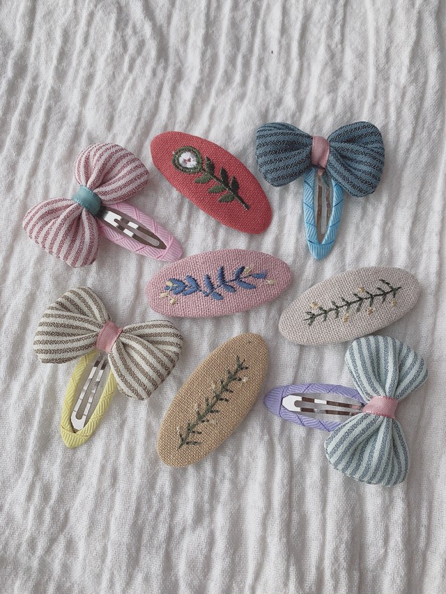 パッチンピン 刺繍 リボン Sokera