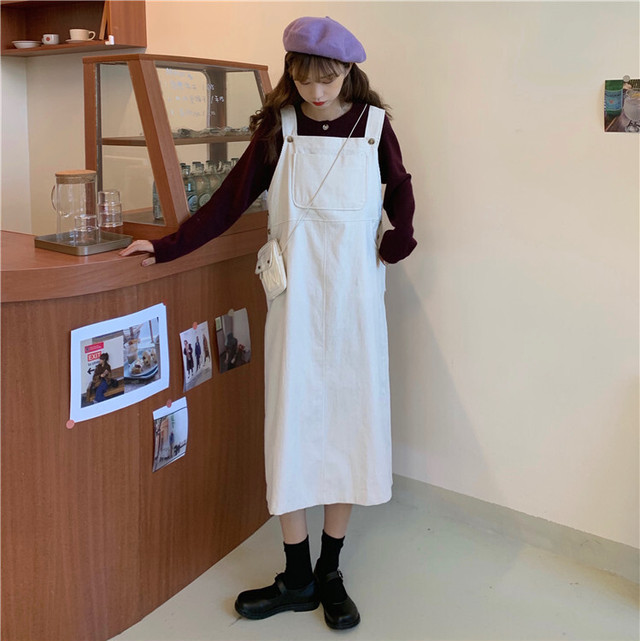 サロペット サロペ オールインワン オーバーオール レディース スカート ジャンパースカート ジャンスカ シンプル カジュアル ナチュラル 着回し 大人スタイル 大人 かわいい 大人可愛い きれいめ 旅行 春秋 春 秋 韓国 韓国ファッション デイリー デイリー使い お出かけ