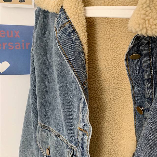 デニムジャケット ジャケット アウター レディース Gジャン ジージャン 着こなし ボア ブルー 秋 春 オーバーサイズ ゆったり メンズライク 大人 可愛い ワンピの里