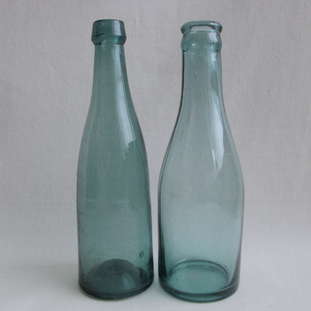 戦前の古い牛乳瓶 ジュース瓶 レトロガラス瓶 昭和レトロ ヴィンテージ Marble マーブル