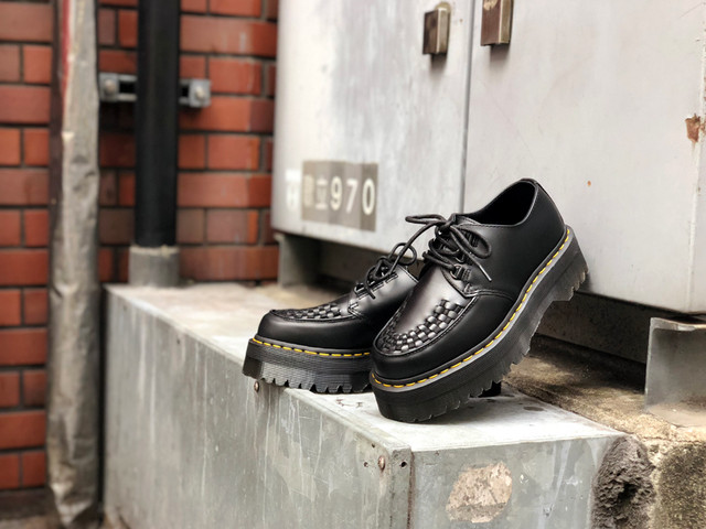 Dr Martens ドクターマーチン Ashley Creeper Shoe Black 厚底 ダブルソール クリーパー シューズ メンズ レディース Kakkoiishues