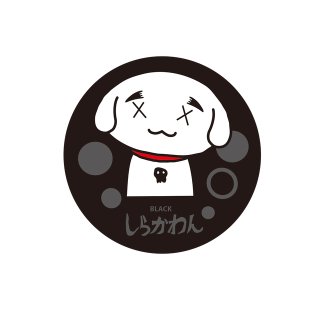 Blackしらかわん缶バッジ まっしろマーケット