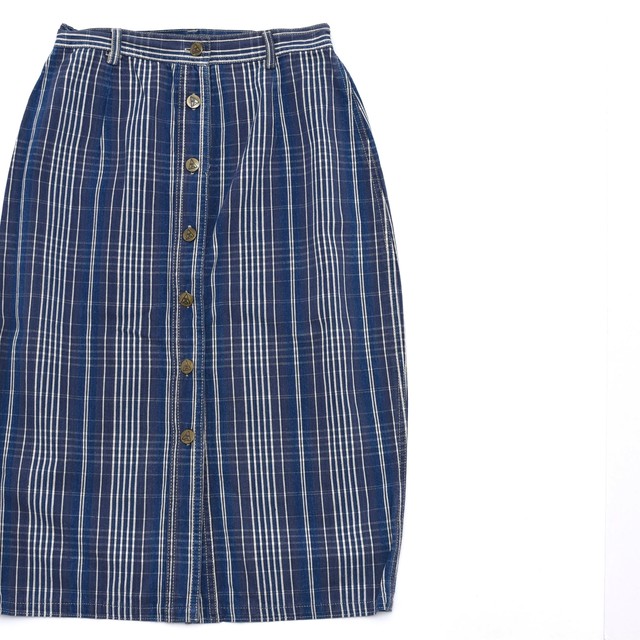 90's Ashleigh Morgan check denim skirt