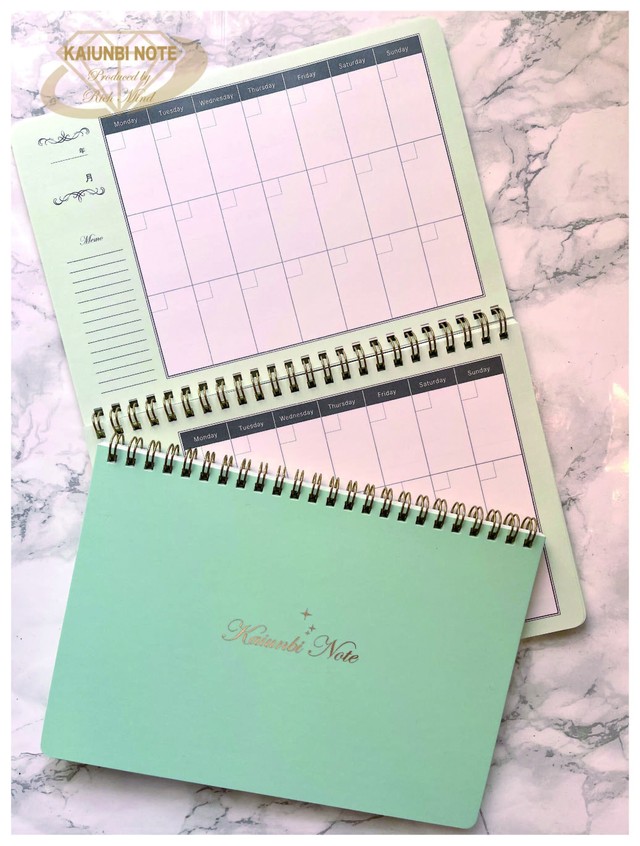 開運日ノート 最強運 ミント 願いを叶えるノート Richmind