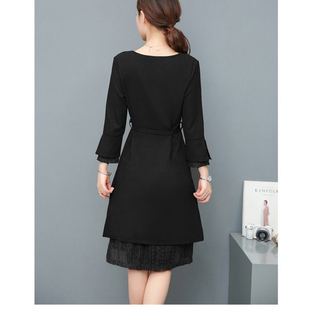 ワンピース レディース フォーマル ワンピース ドレス 入学式 パーティードレス ワンピース 長袖 レース切替 春ワンピース ママ 30代40代50代 ファションlwyx7 Bianka