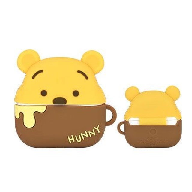 ディズニー Airpods Proケース シリコン くまのプーさん Pooh Disney Hunny 蜂蜜 はちみつ Usagi Case ウサギケース 韓国iphoneケース通販