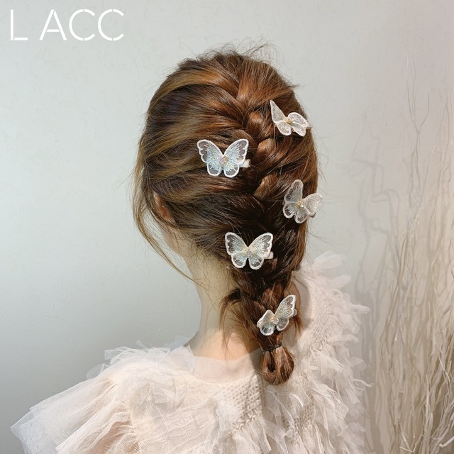 新品 Butterflyデザイン 蝶ヘアアクセサリー２セット サイドヘアピン セット 鬼滅 ゴールド シルバー パール ダイヤモンド エメラルド オパール スパンコール ルビー サファイア ガーネット アクアマリン オニキス A Fragola