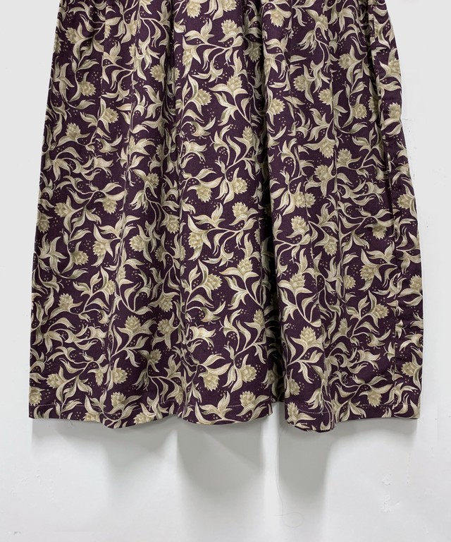 Vintage 壁紙プリントワンピース パープル Furune Remake Vintage 古音