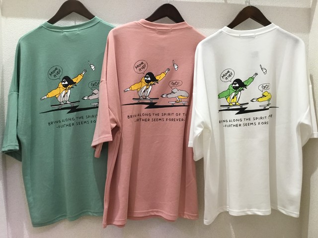 スケボーイラストtシャツ Jolly Clan ジョリークラン