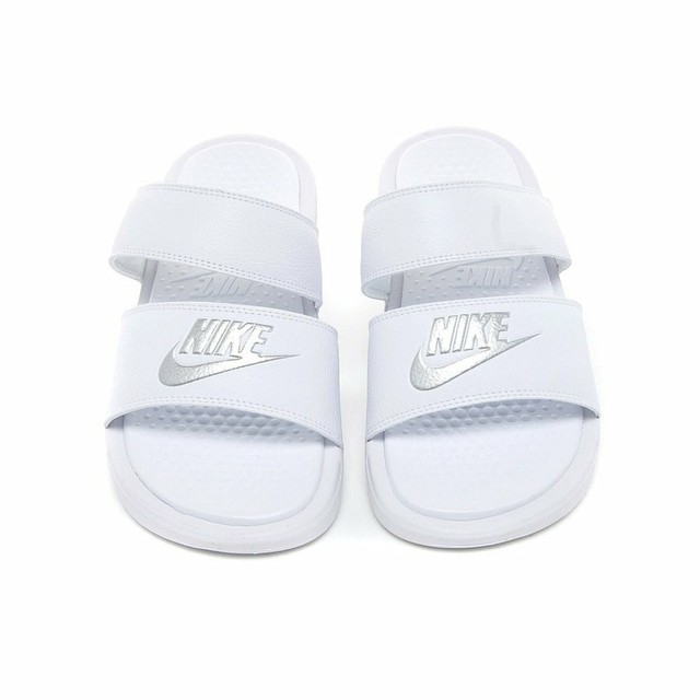 円 本日限定価格 サンダル ナイキ ベナッシ メンズ レディース Nike Benassi Duo Ultra Slide ホワイト メタリックシルバー 海外正規品 Nike 65 World Ships