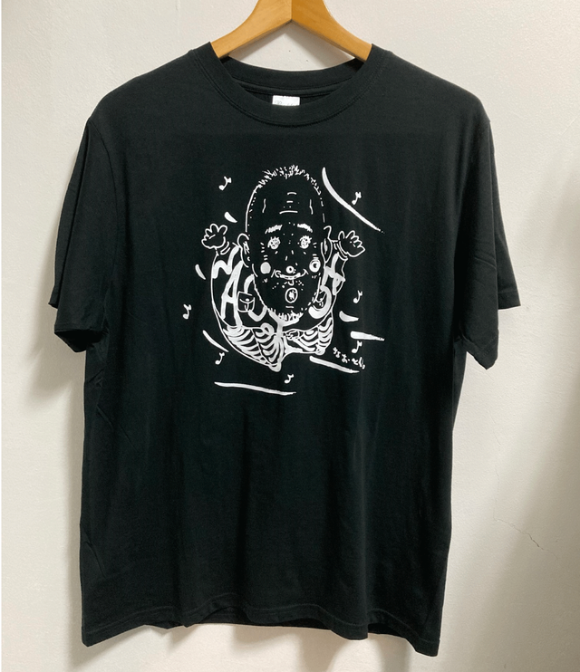 竹中直人さんイラスト入りオリジナルtシャツ 黒 17年版 With Meguro Cinema