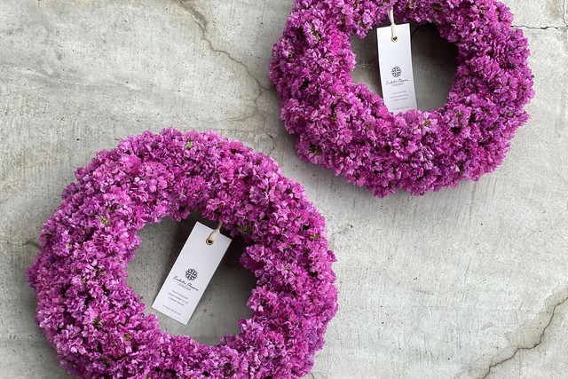 Statice Wreath Pink 04 | スターチスリース