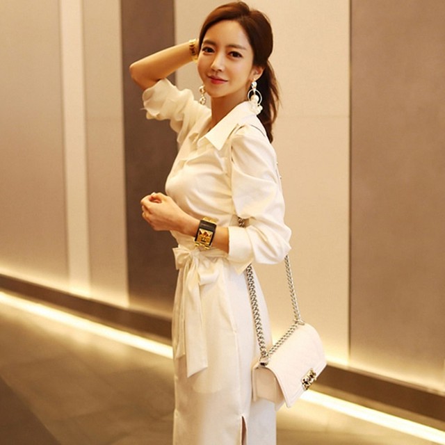 シャツワンピース 大きいサイズ 7分袖 マキシ丈 ロングスカート 白 ナチュラル ワンピース 襟付き 大人女子 シンプル 大人女子 ゆったり感 体型カバー お出掛け デート パーティ 秋ワンピース 秋新作 Ncho