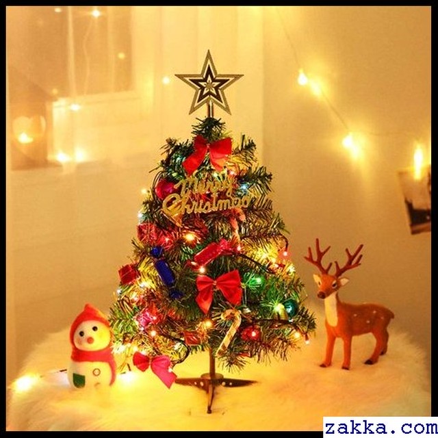 在庫限り クリスマスツリー 高級クリスマスツリー おしゃれ 簡単な組立品 プレゼントに最適 用品 インテリア セット Ledイルミネーション クリスマスツリー かわいい ミニツリー 電飾つき Emoily 50cm 卓上 161 Kkk