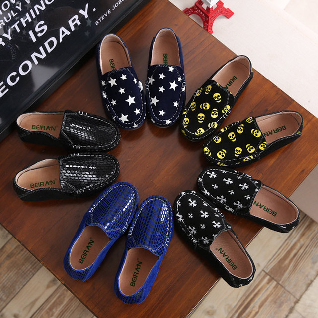 ローファー スリッポン ぺたんこ 靴 韓国 おしゃれ デザイン 男女兼用 ヘビ柄 ドクロ 星 スター 男の子 子供 小学生 19 19 5 21 21 5 22 A092 Jump Kids