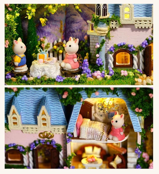 初心者向 ミニチュア ドールハウス キット 横 手芸 Diy ハンドメイド 手作りキット ホビー 手芸 趣味 手作り クリスマス プレゼント Hummingf