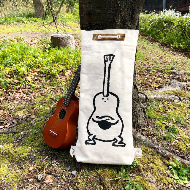 サイズ変更制作 ウルフ舎のウクレレケース ウーレレくん デザイン Ukulele Case Wolf Sya Original 布とゆかいな仲間たち ウルフ舎