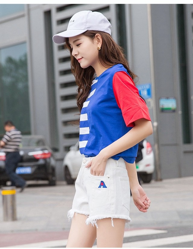 ハイウエストのデニムショートパンツの女性の夏の19新しいバージョンは 薄い緩い野生の単語ワイドレッグ白いズボンでした ハイウェスト ホワイト サマー 夏物 ショーツ ブルマー ワイドパンツ Tm Onemake