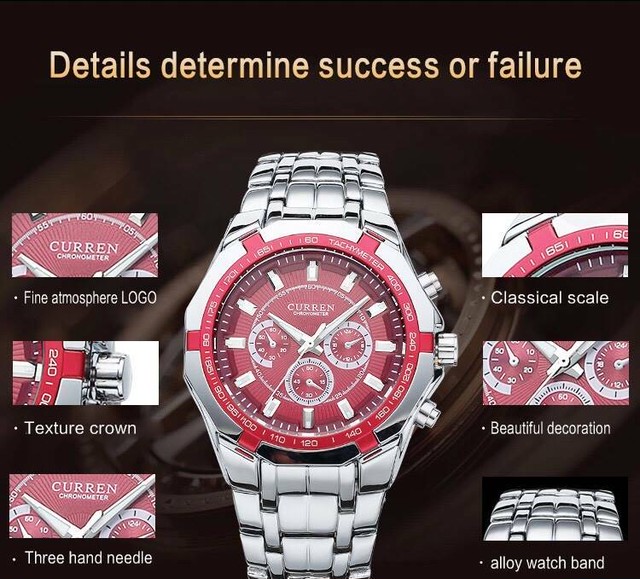 腕時計 メンズ Curren 海外ブランド 高級 クオーツ 8084 フルスチール ビジネス カジュアル スポーツ Fsncamarade