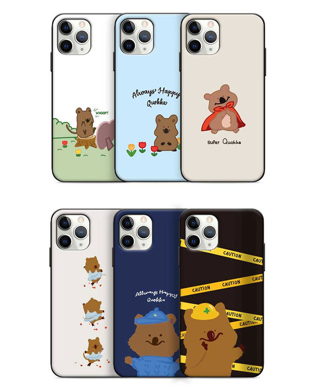 Iphone Iphoneケース カード スタンド Galaxy ギャラクシー スマホスタンド 動物 アニマル イラスト クアッカワラビー Quokka Sti 362 Hanholic Jp Iphoneケース スマホアクセサリー 輸入雑貨