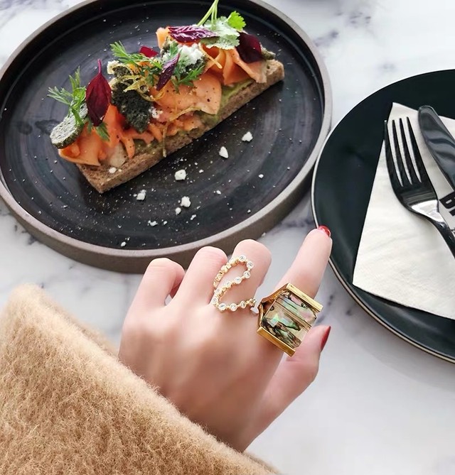 big square gold ring