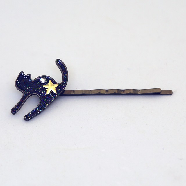 猫ヘアピン スター ストーン 全3種類 マスノヤ衣料品店 マスノヤ猫雑貨店