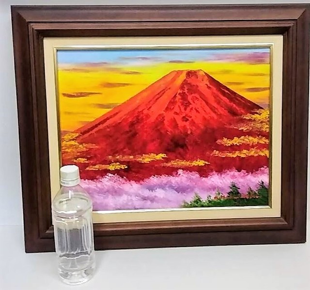 半額品 赤富士 絵画 額縁 ふるさと納税